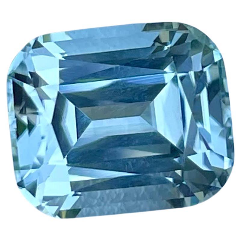 5.74 carats Loose Achroite Tourmaline Step Cushion Cut Natural Afghan Gemstone For Sale