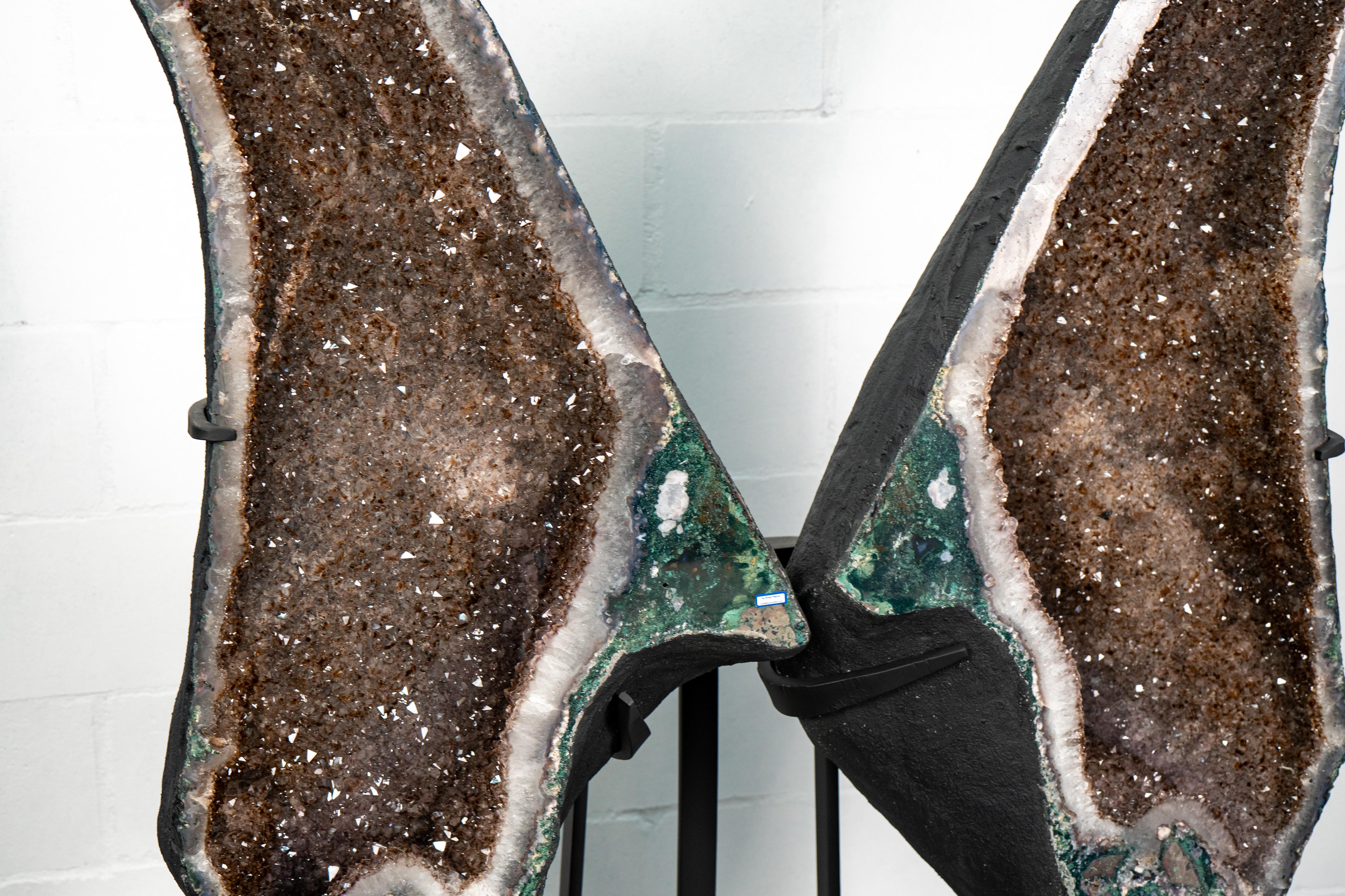 5.74 Ft Tall Amethyst Geode Wings For Sale 2