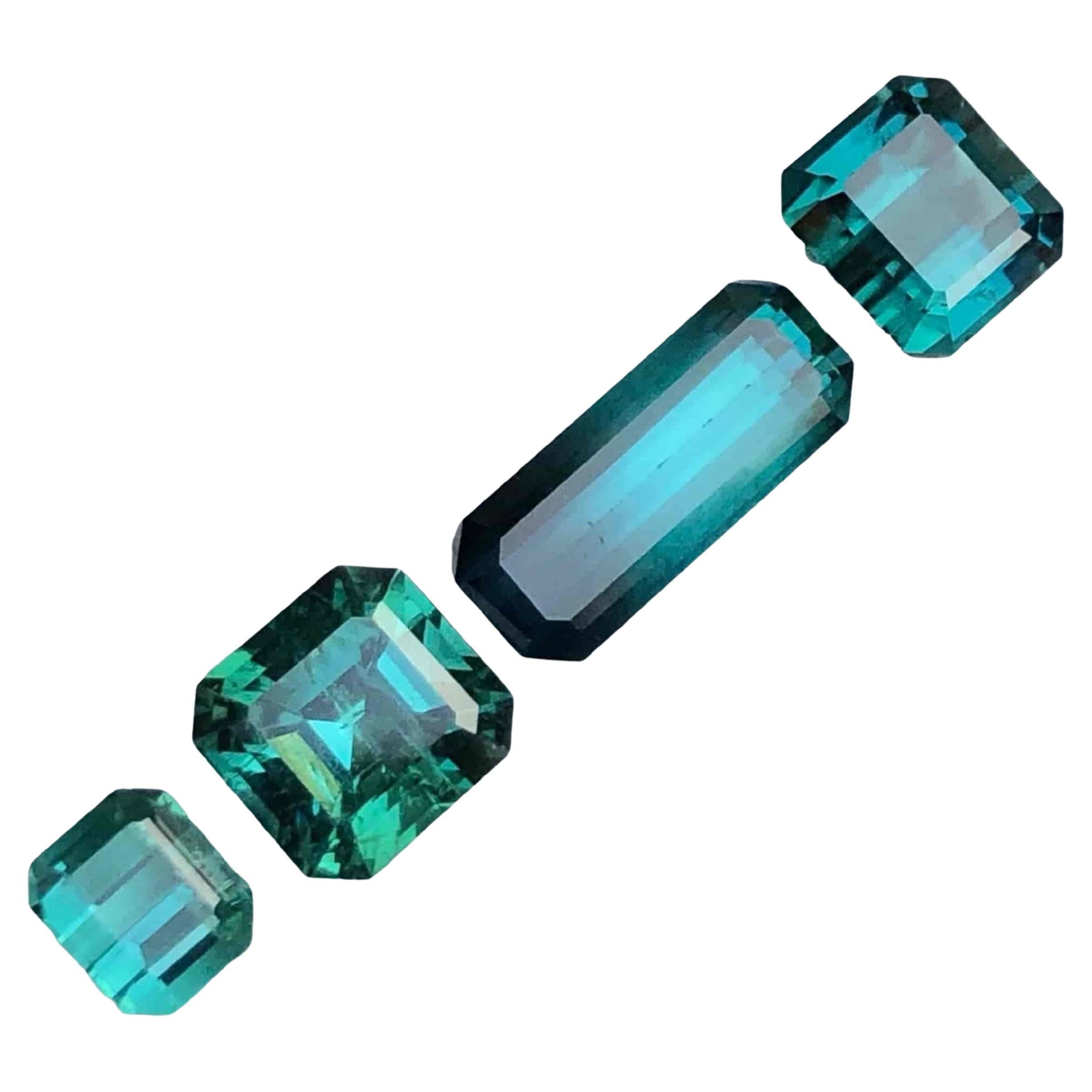 Set di tormaline blu verdastre 6,25 carati Gemma di tormalina per la creazione di gioielli in vendita