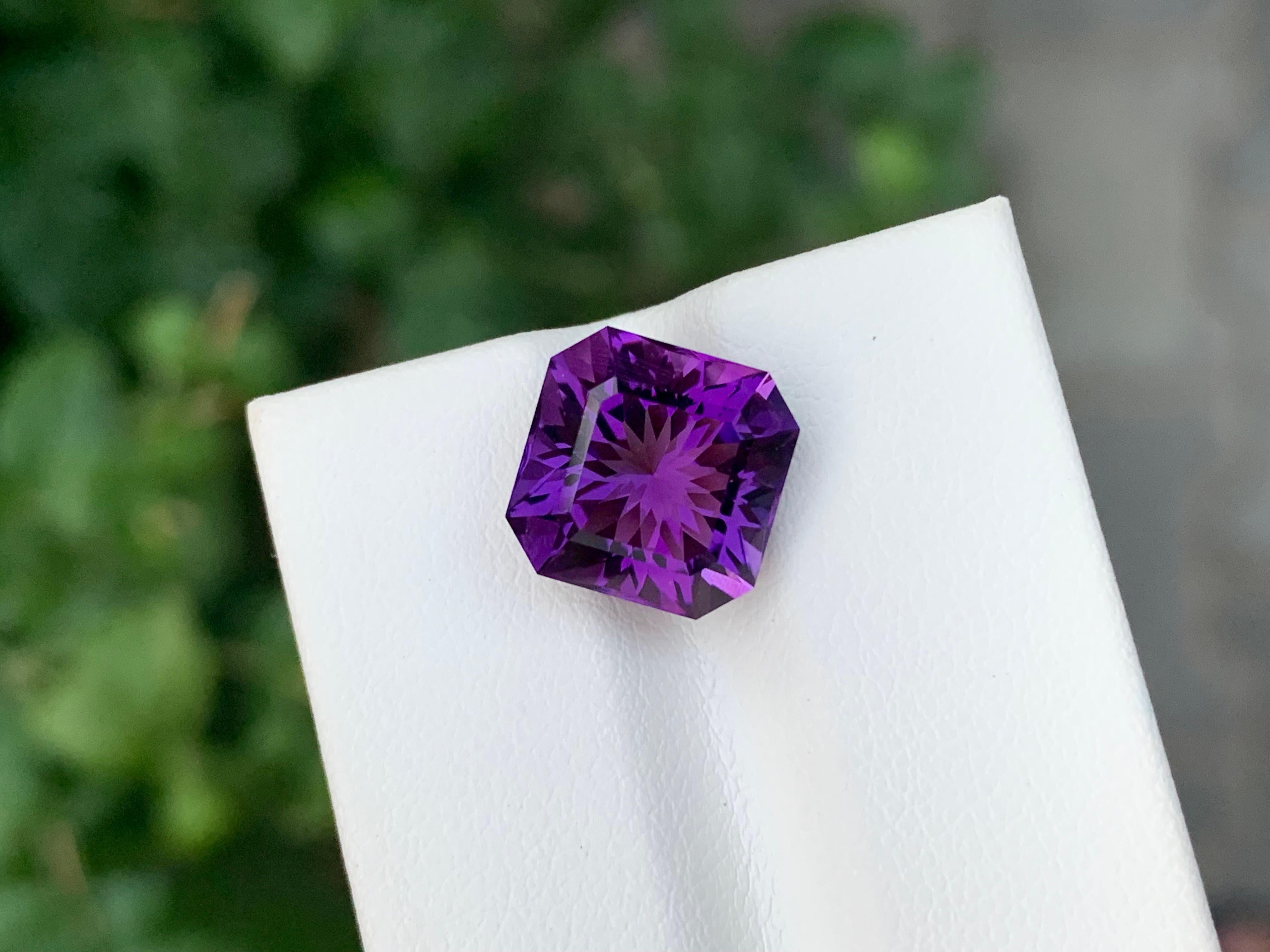 5,75 Karat Natürlicher loser Amethyst Perfekte Quadratische Form Edelstein (Arts and Crafts) im Angebot