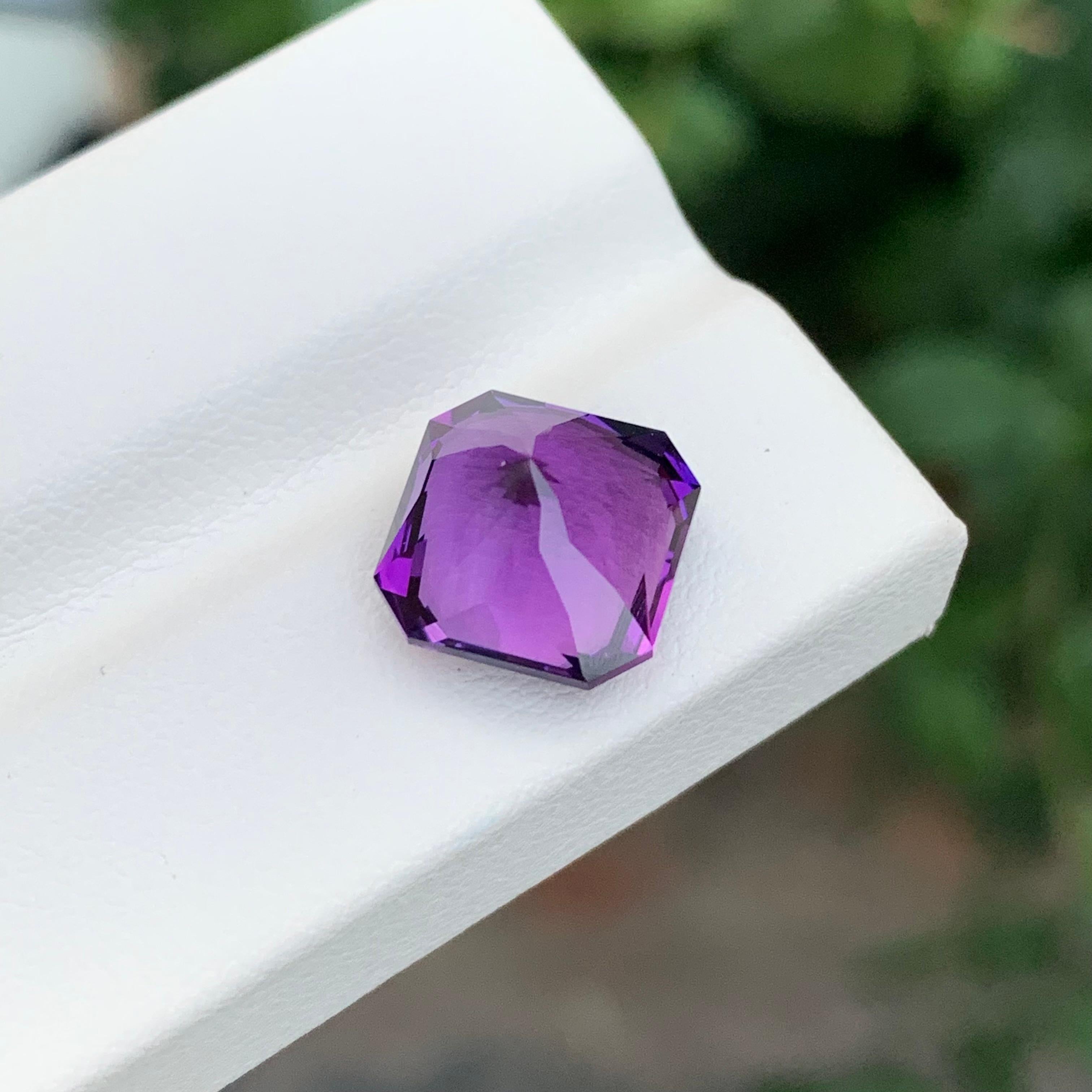 5,75 Karat Natürlicher loser Amethyst Perfekte Quadratische Form Edelstein im Angebot 3