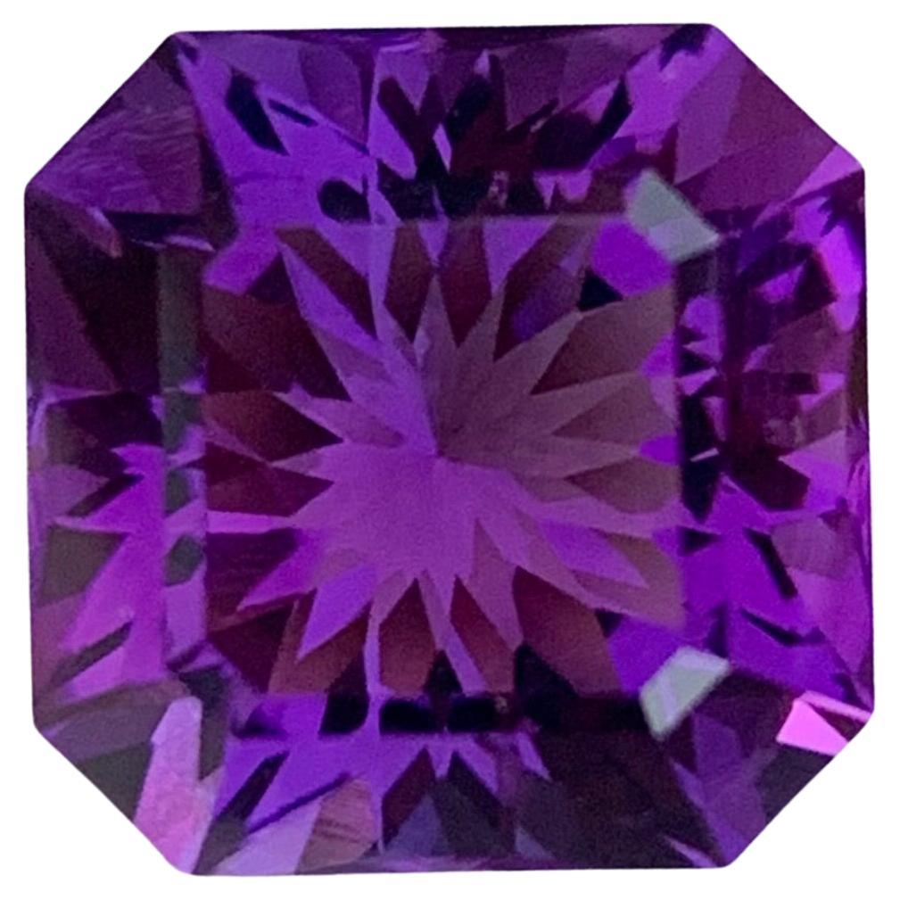 5.75 Carat Natural Loose Amethyst Perfect Square Shape Gemstone