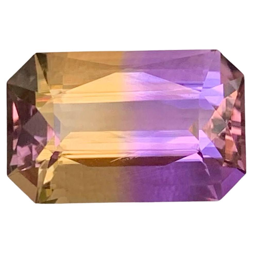 5.75 Carat Natural Loose Bi Color Ametrine Fancy Emerald Cut Bolivian Gemstone
