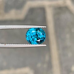 5.75 Carat Natural Loose Blue Zircon Stone Oval Cut Cambodian Gemstone