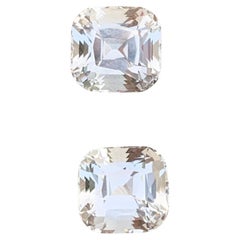 5.75 Carat Natural Loose Golden Topaz Pair Square Shape Gemstone For Earrings