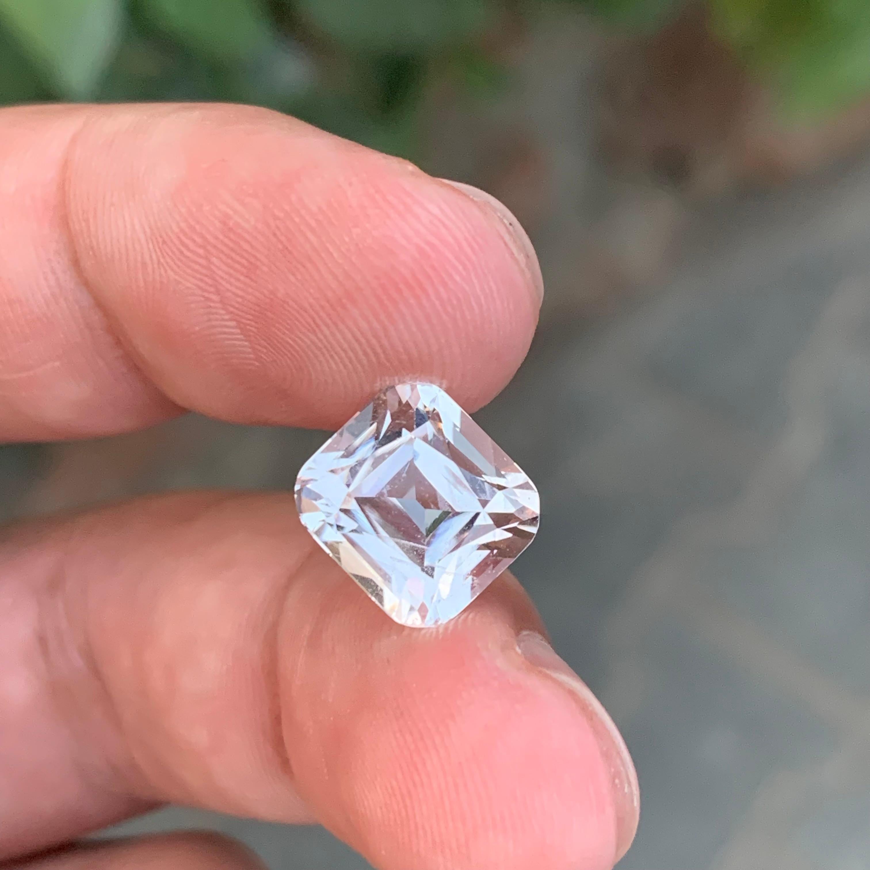 da uomo o donna 5,75 carati di Morganite naturale sfusa a forma di cuscino in vendita