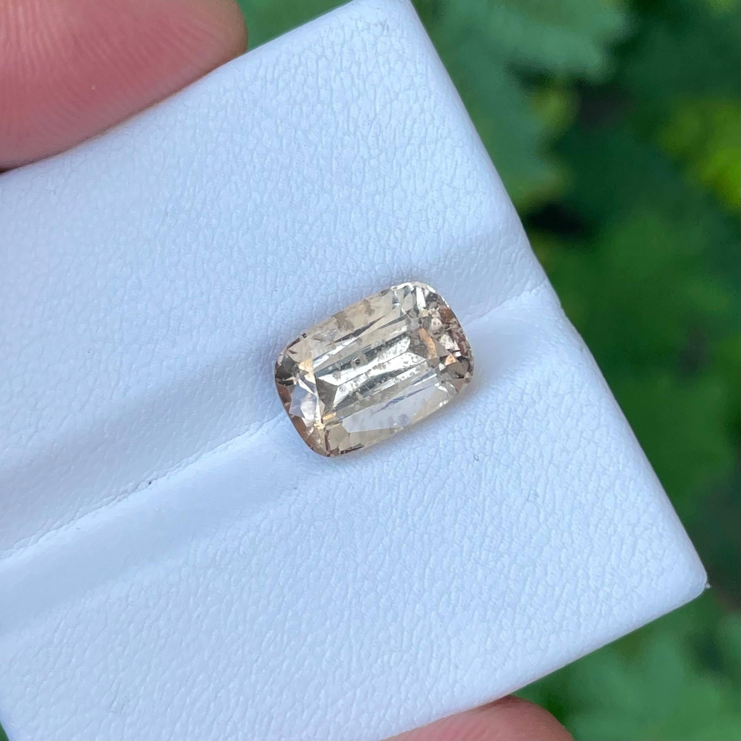 5.75 Carat Natural Loose Quality Imperial Topaz Cushion Cut Pakistani Gemstone For Sale 4