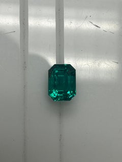 5.75 Carat No Oil Emerald Cut Emerald GIA Certified