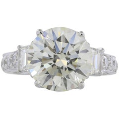 5.75 Carat Round I VS2 Diamond Ring 'Platinum'