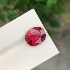 5.75 Carat Stunning Faceted Rubellite Tourmaline Oval Shape Gemstone