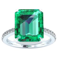 5.75 Ct Emerald GIA Certified Intense Green, Very Eye Clean Mineral