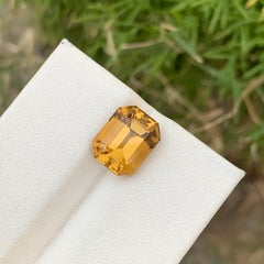 5.75 Cts Natural Loose Citrine Emerald Shape Gemstone