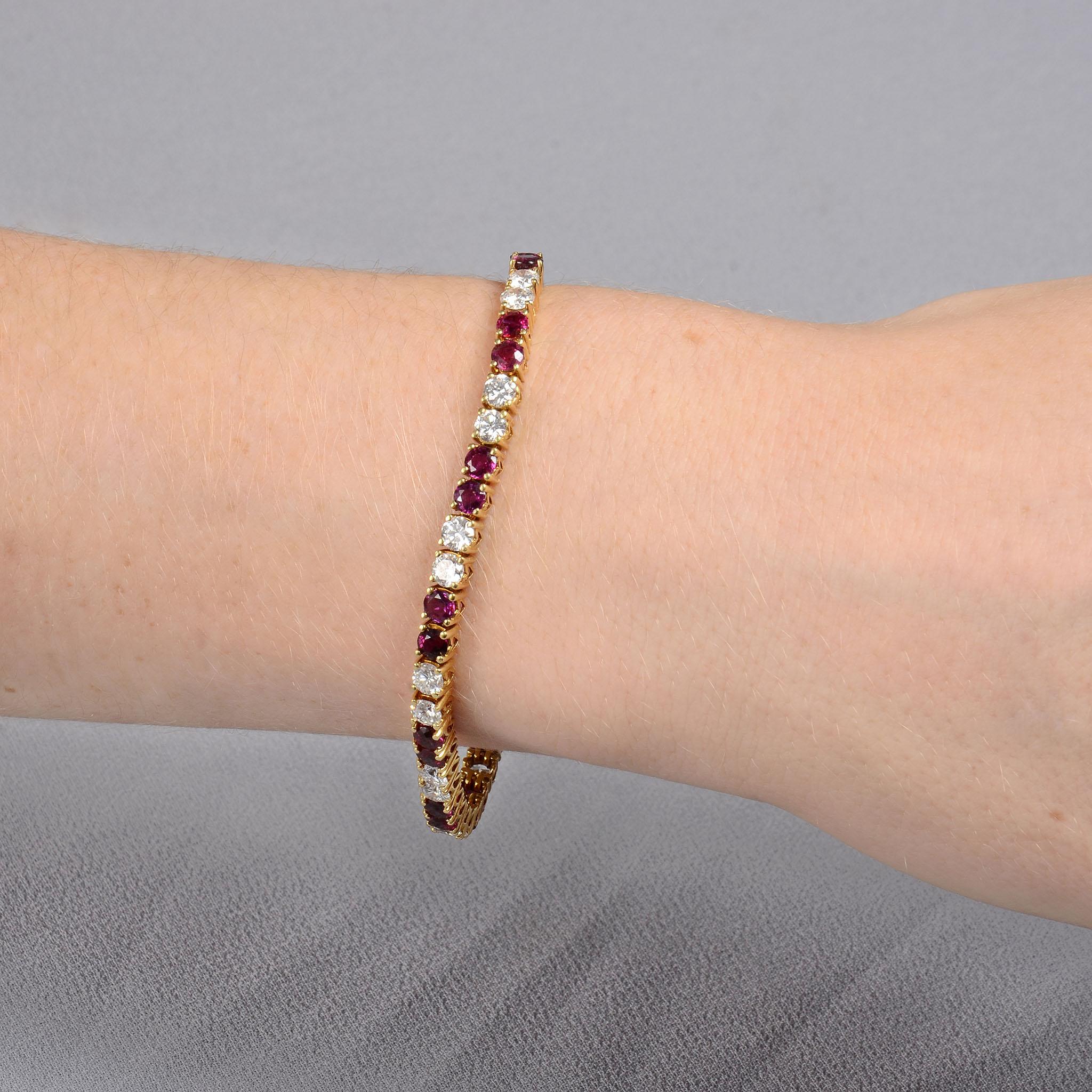 tennis bracelet with rubies