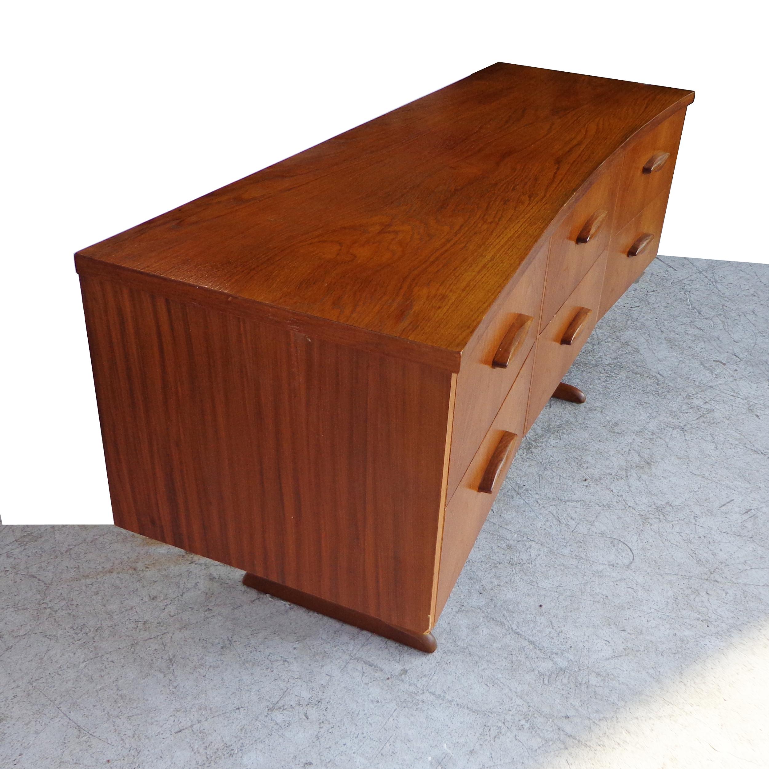 20th Century Mid Century Teak Credenza For Sale