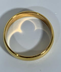 Fede nuziale in oro giallo 14 carati a forma di cupola, Estate