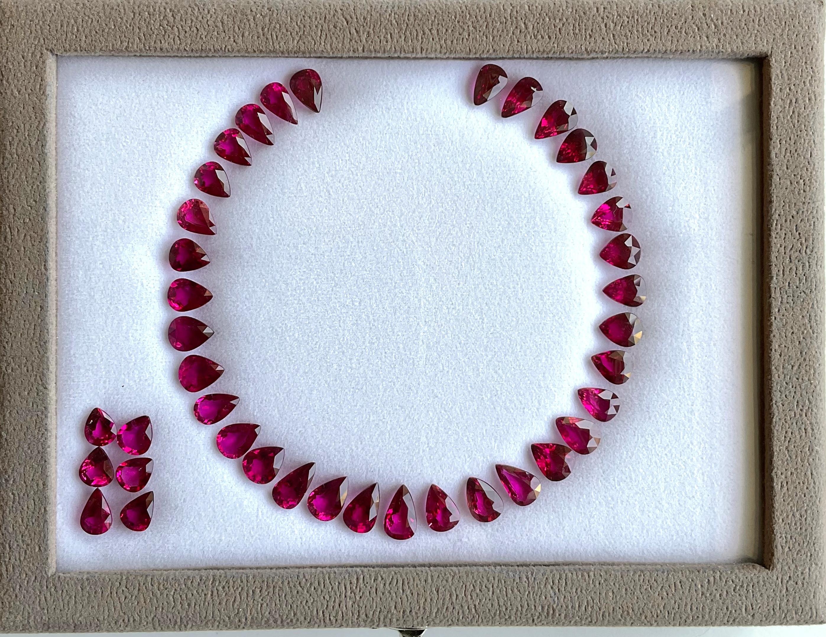 73.00 Karat Rubellit Layout Birne Top Qualität für feinen Schmuck Natürlicher Edelstein (Tropfenschliff) im Angebot