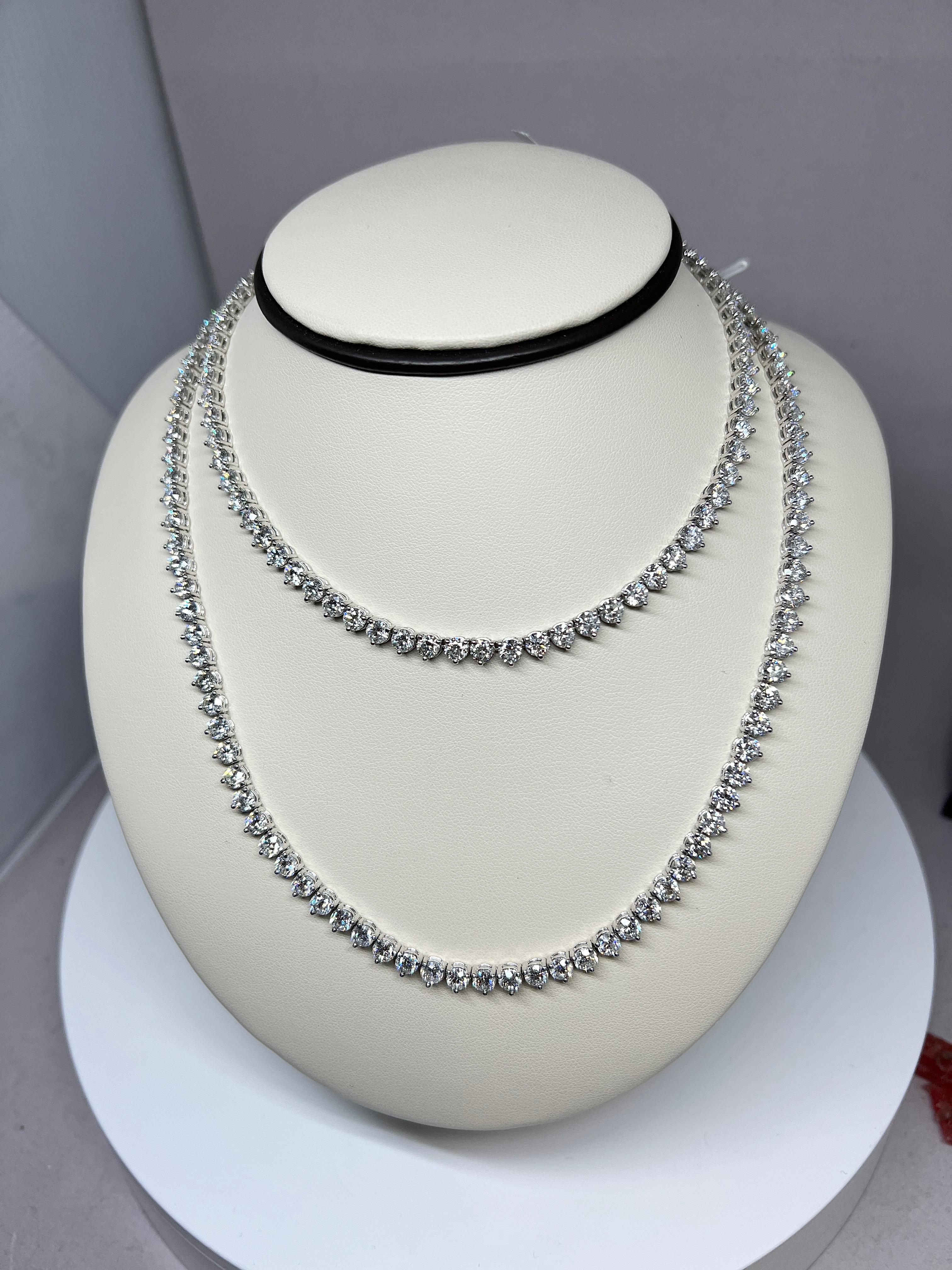 emerald cut tennis necklace