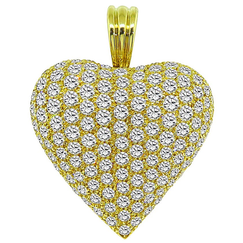 5,75ct Diamant-Herz-Anhänger/Nadel