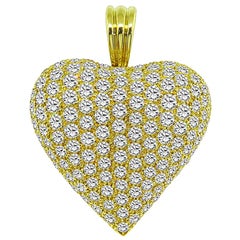 5,75ct Diamant-Herz-Anhänger/Nadel