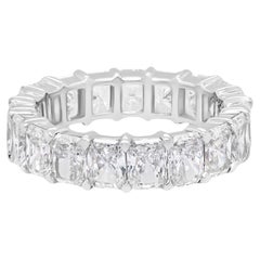 5.76 Carat Radiant Cut Eternity Band in 18k White Gold 
