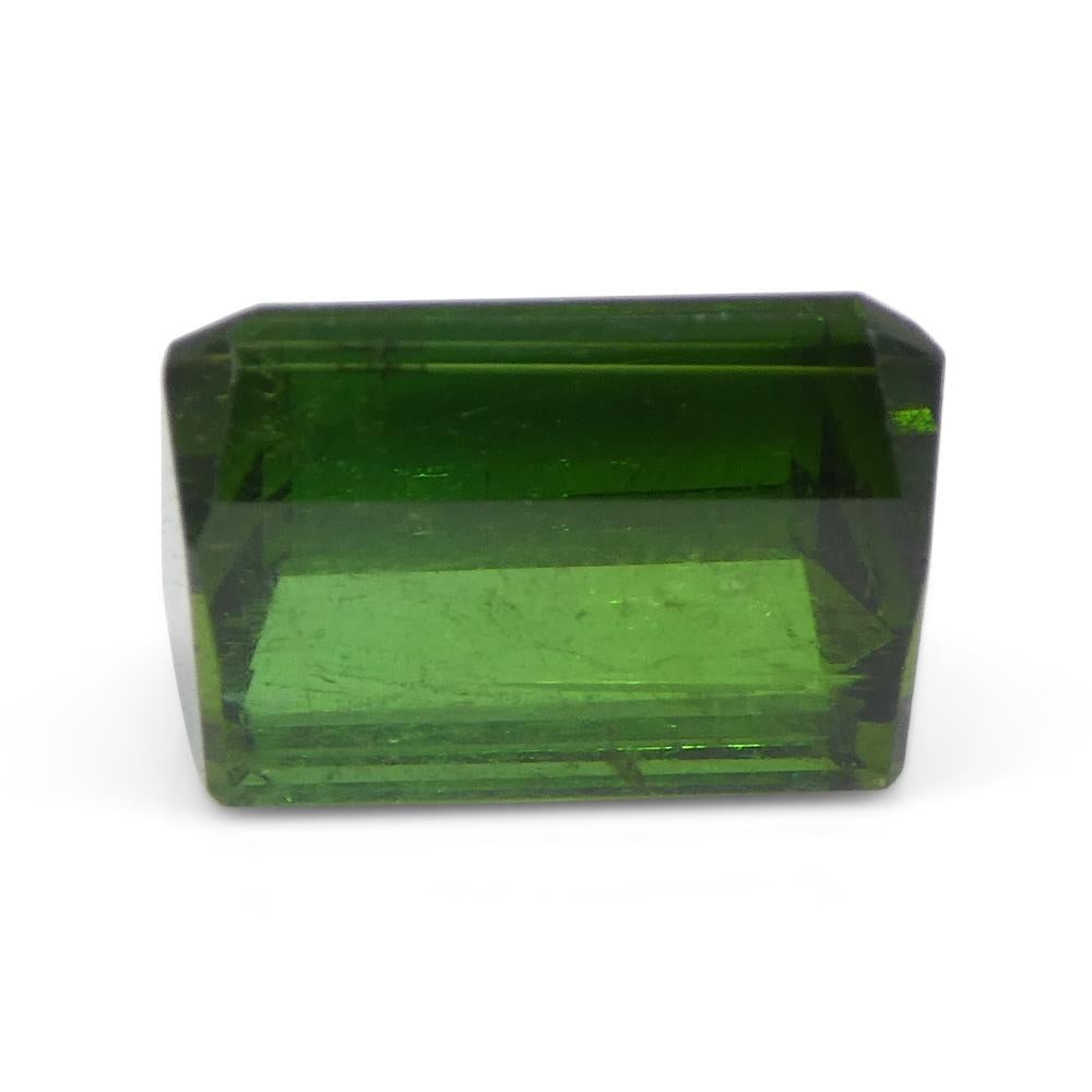 Tormalina verde taglio smeraldo 5,76 in vendita 6