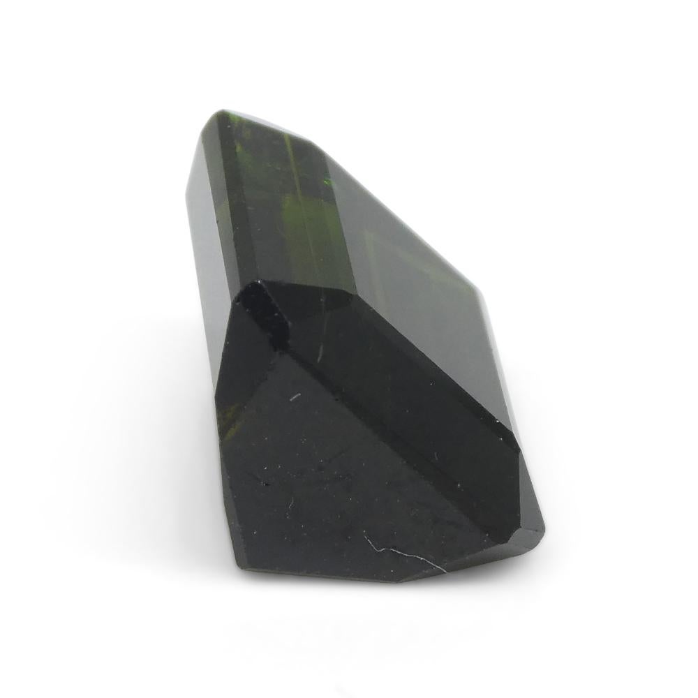 Tormalina verde taglio smeraldo 5,76 in vendita 7