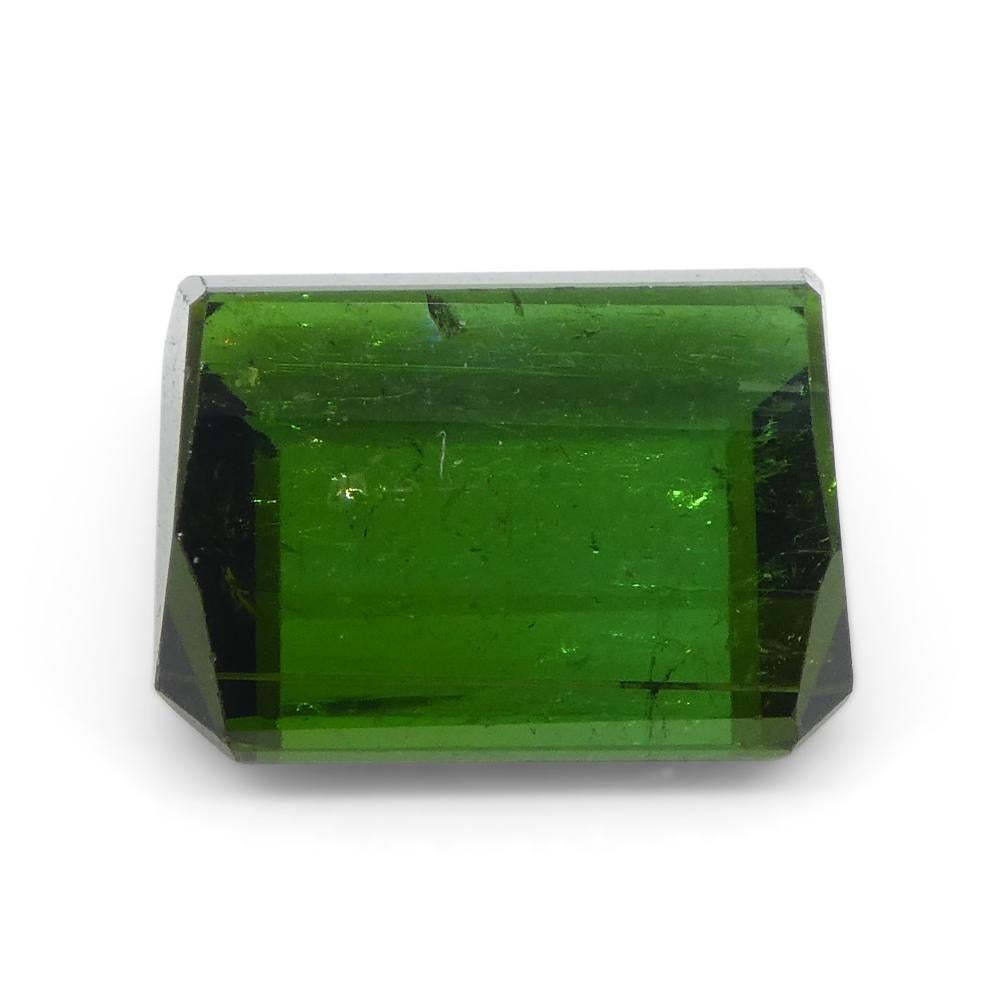 5.76 Carat Emerald Cut Green Tourmaline from Brazil For Sale 9