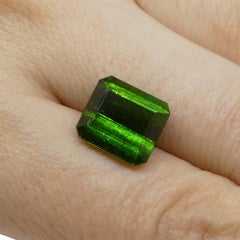 5.76ct Emerald Cut Green Tourmaline