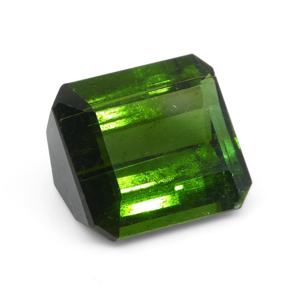 Tormalina verde taglio smeraldo 5,76 In condizioni Nuovo in vendita a Toronto, Ontario