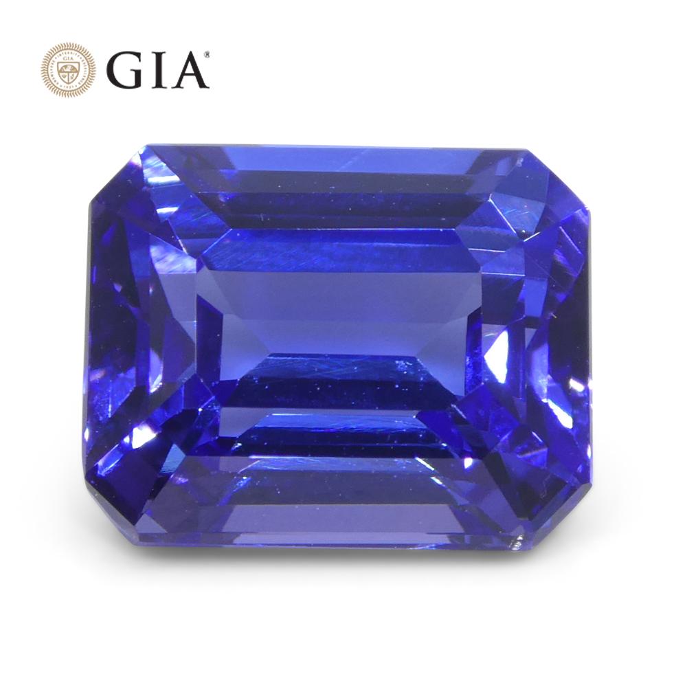 5.77ct Octagonal Violet-Blue Tanzanite GIA Certified Tanzania   For Sale 7