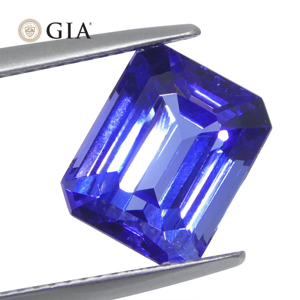 5.77ct Octagonal Violet-Blue Tanzanite GIA Certified Tanzania   For Sale 8