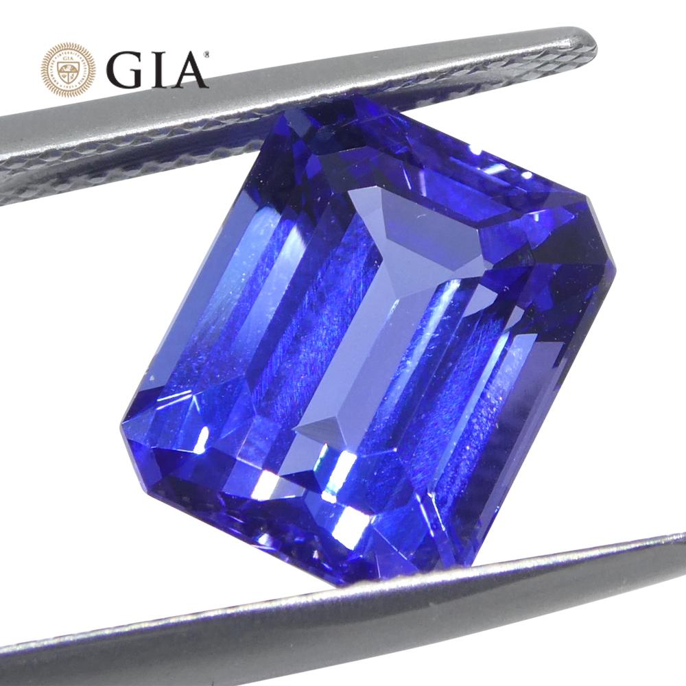 5.77ct Octagonal Violet-Blue Tanzanite GIA Certified Tanzania   In New Condition For Sale In Toronto, Ontario