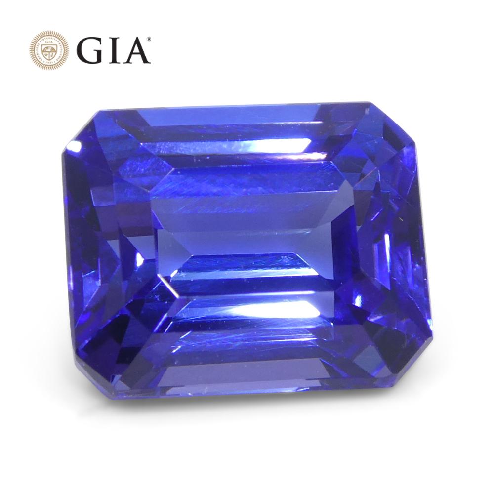 5.77ct Octagonal Violet-Blue Tanzanite GIA Certified Tanzania   For Sale 2