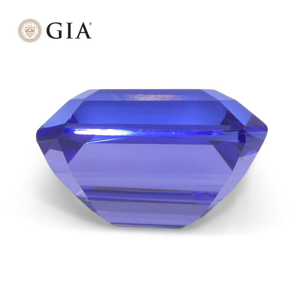 5.77ct Octagonal Violet-Blue Tanzanite GIA Certified Tanzania For Sale 2