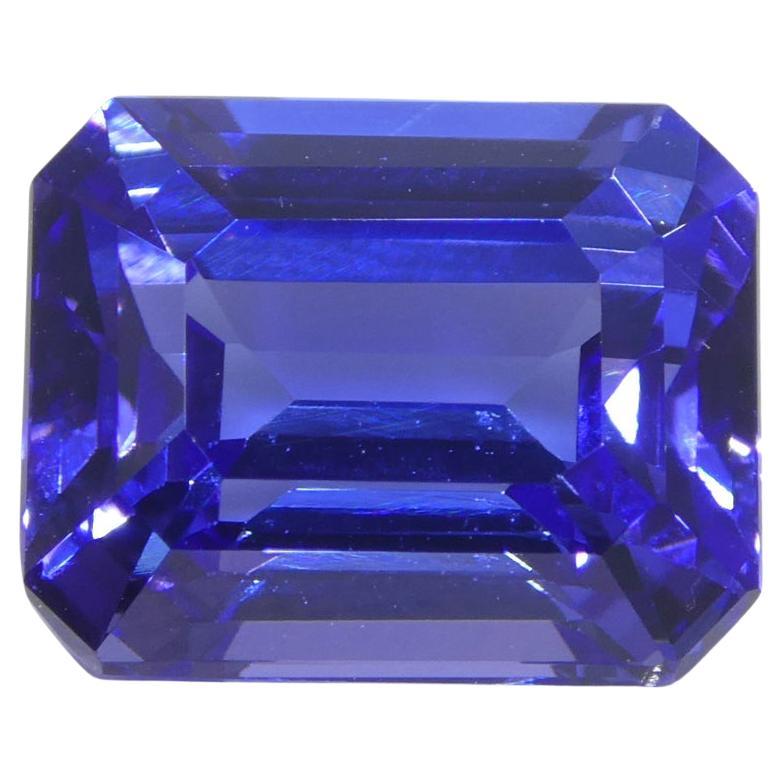 5.77ct Octagonal Violet-Blue Tanzanite GIA Certified Tanzania   For Sale
