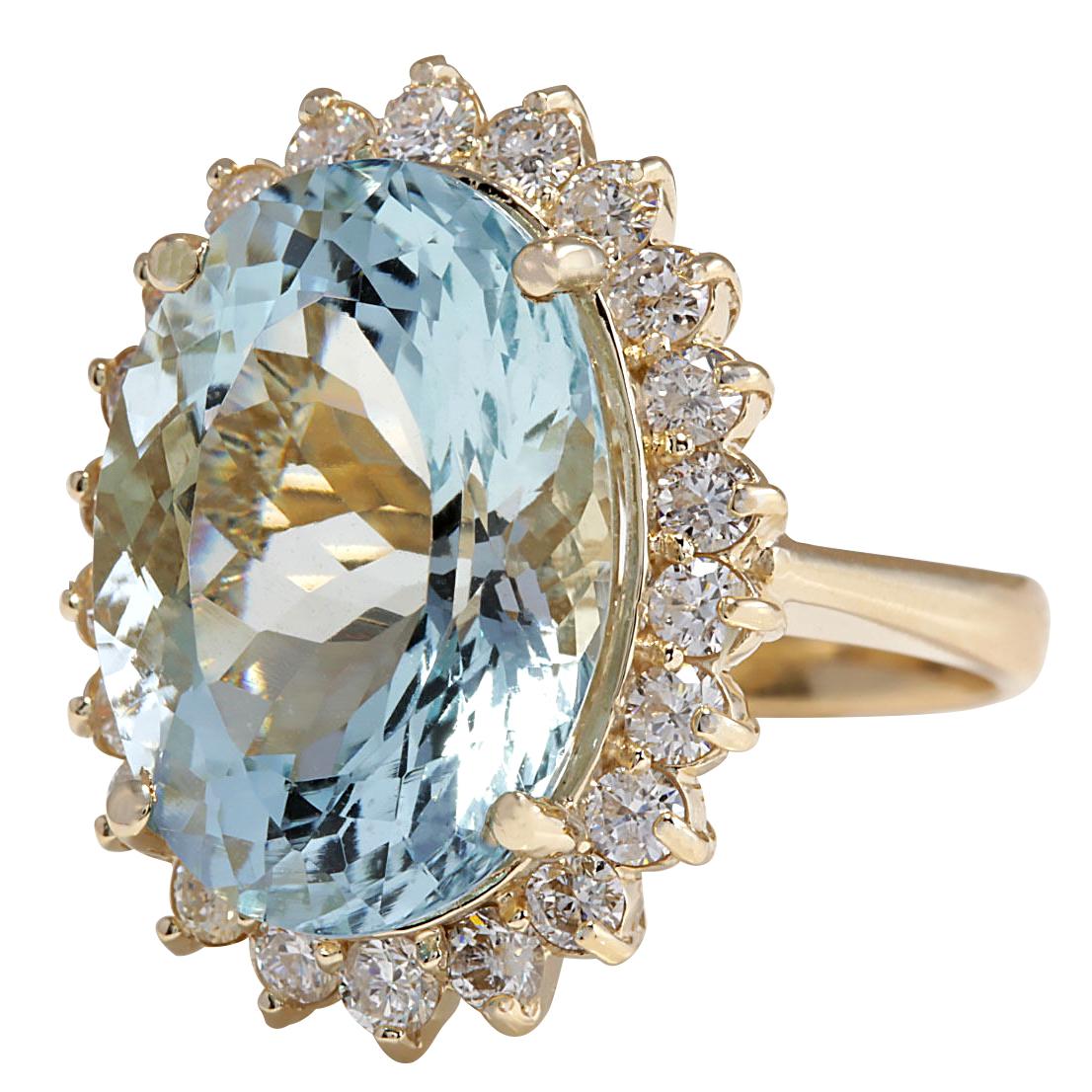 5.78 Carat Natural Aquamarine 14 Karat Yellow Gold Diamond Ring
Stamped: 14K Yellow Gold
Total Ring Weight: 6.2 Grams
Total Natural Aquamarine Weight is 4.88 Carat (Measures: 14.00x10.00 mm)
Color: Blue
Total Natural Diamond Weight is 0.90