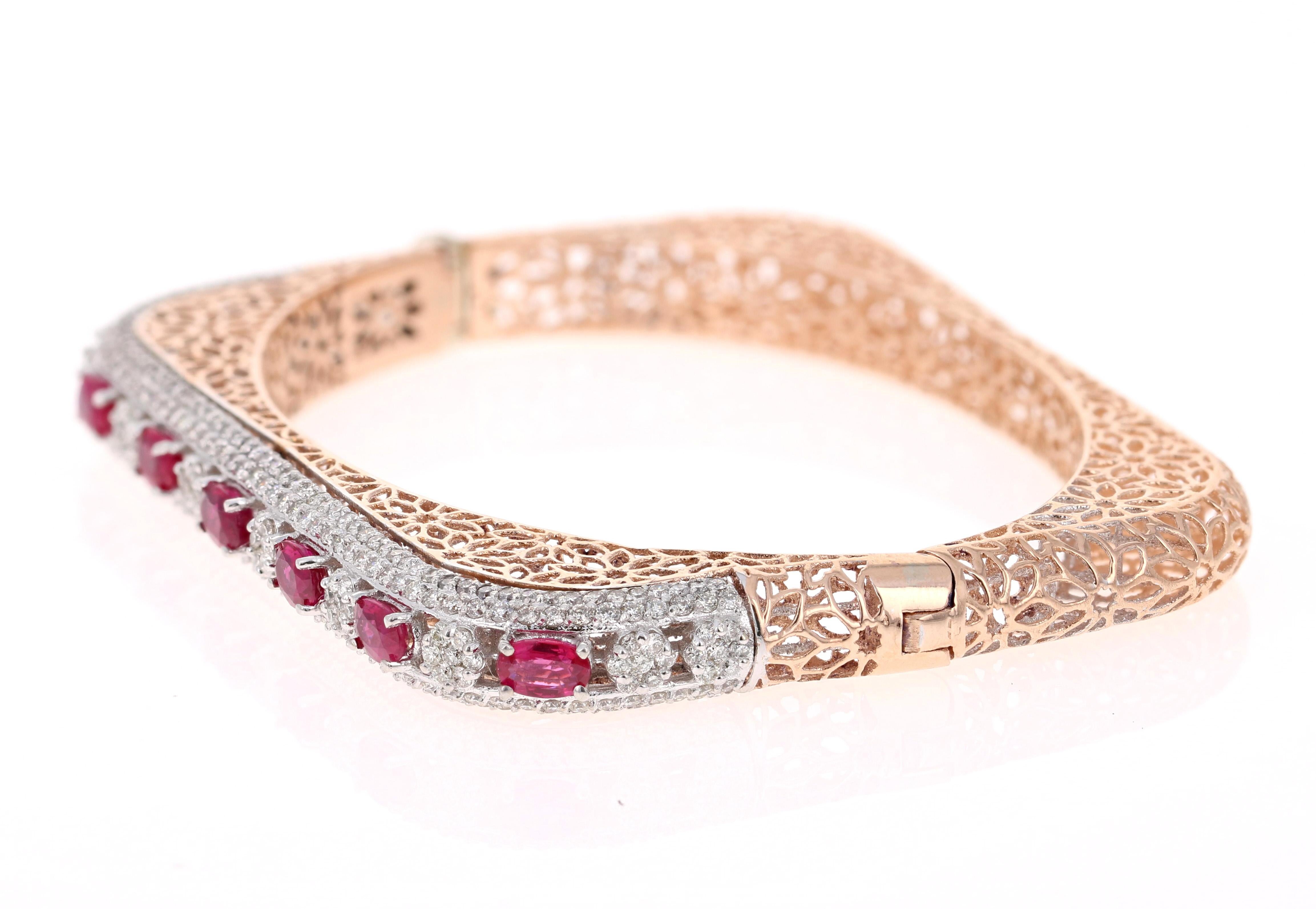 ruby diamond bangles designs