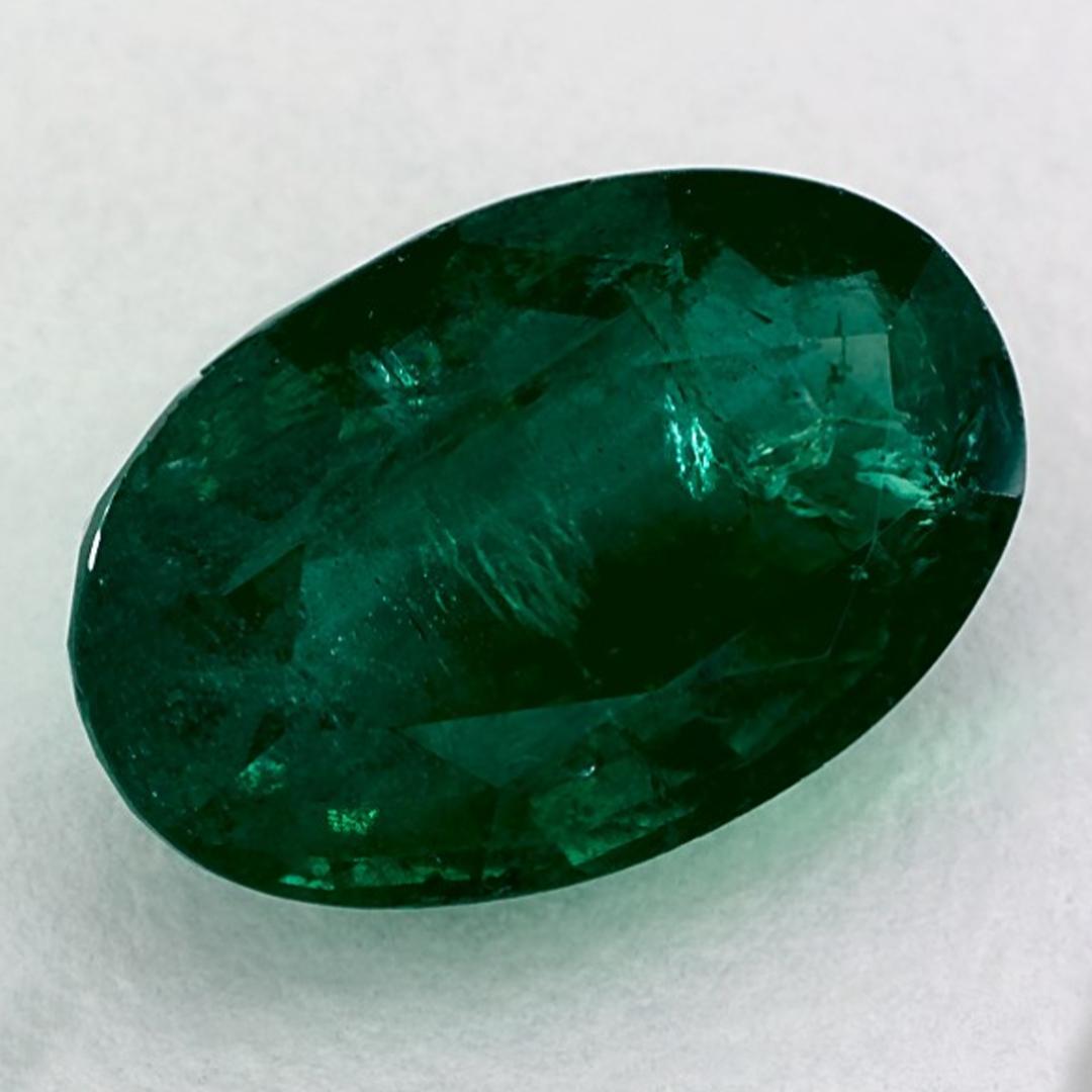 Oval Cut 5.79 Carat Emerald Oval Loose Gemstone