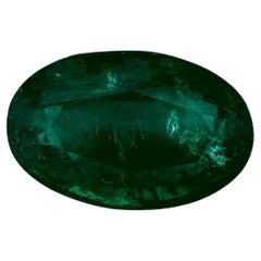 5.79 Carat Emerald Oval Loose Gemstone