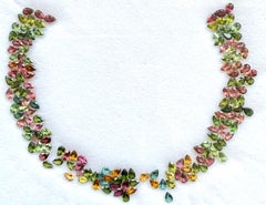 57.92 Carats Pear Tourmaline Layout Suite Faceted Cutstones Natural Gemstone