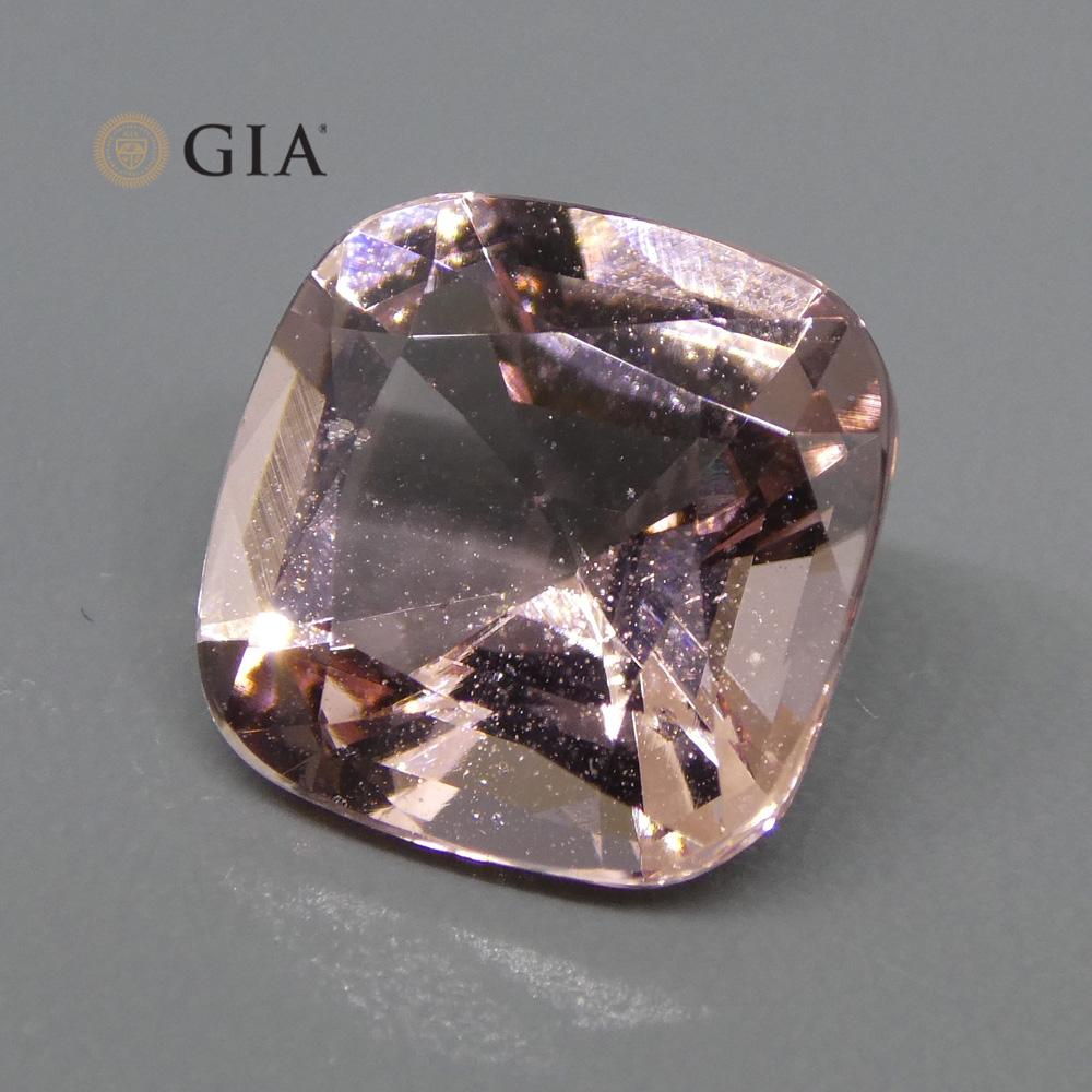 Morganite coussin de 5,79 carats certifiée GIA en vente 5