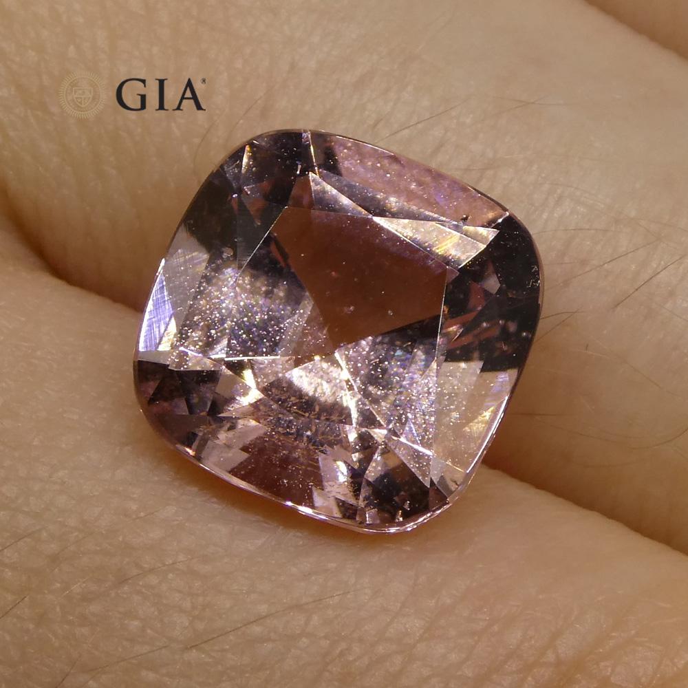 5.79 Karat Morganit Kissenschliff GIA zertifiziert 4