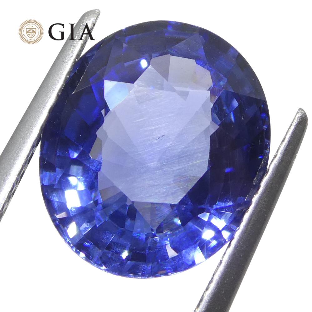 5.79ct Oval Blue Sapphire GIA Certified Sri Lanka For Sale 6