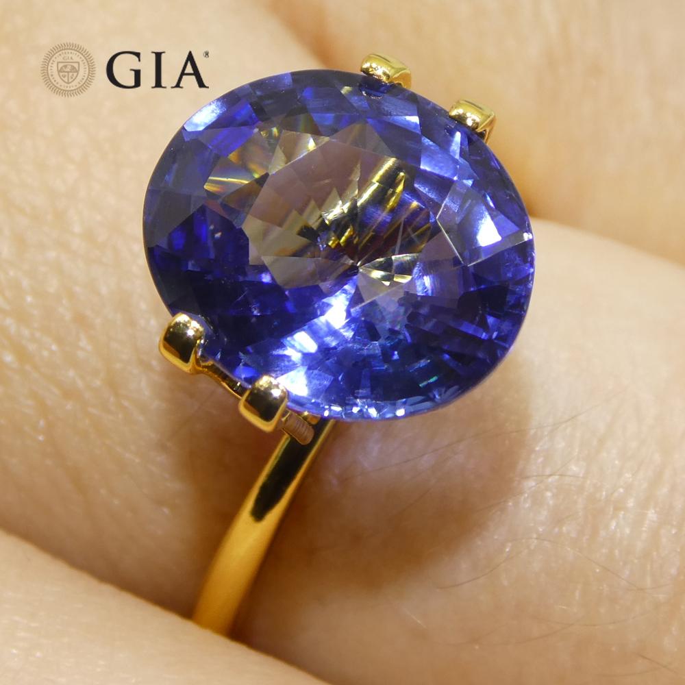 5.79ct Oval Blue Sapphire GIA Certified Sri Lanka For Sale 9