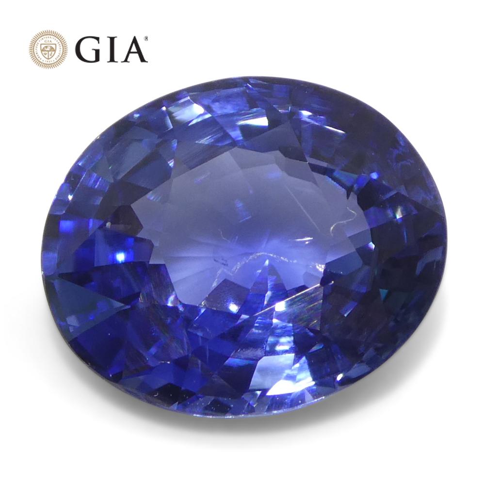Women's or Men's 5.79ct Oval Blue Sapphire GIA Certified Sri Lanka For Sale