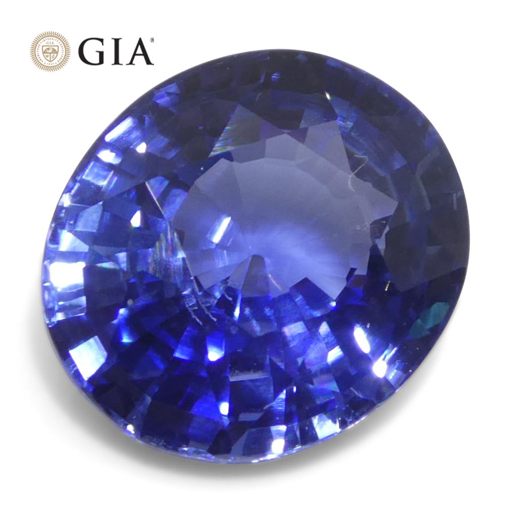 5.79ct Oval Blue Sapphire GIA Certified Sri Lanka For Sale 1