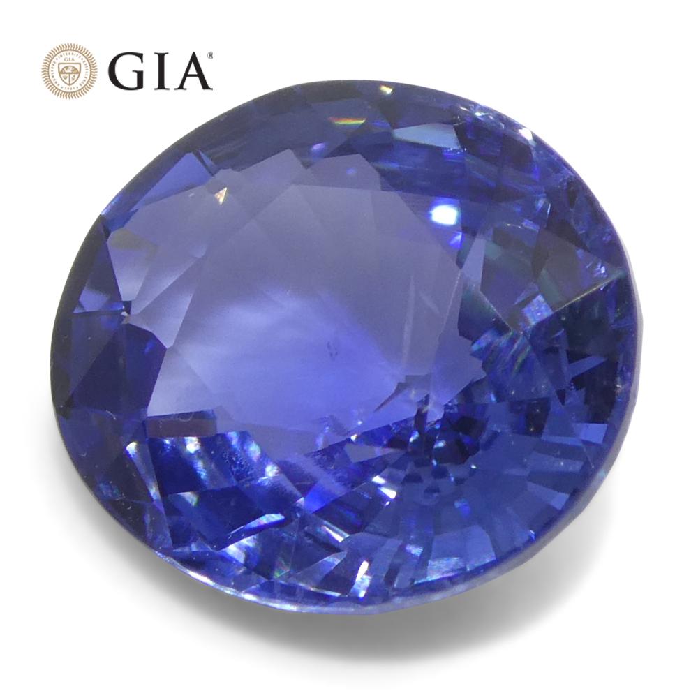 5.79ct Oval Blue Sapphire GIA Certified Sri Lanka For Sale 3
