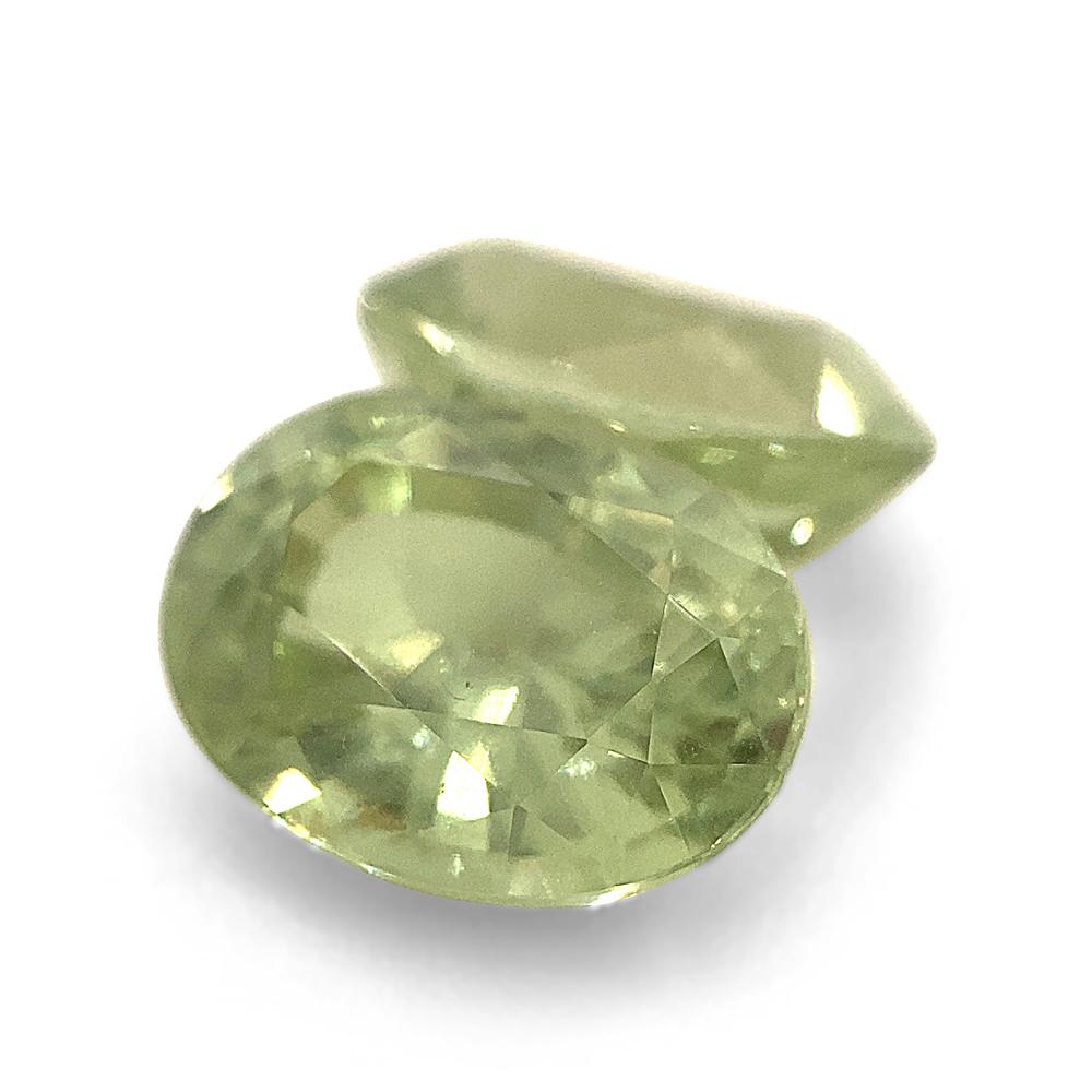 5.79ct Pair Oval Mint Green Garnet from Merelani, Tanzania For Sale 4