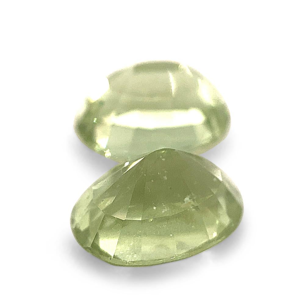 5.79ct Pair Oval Mint Green Garnet from Merelani, Tanzania For Sale 7