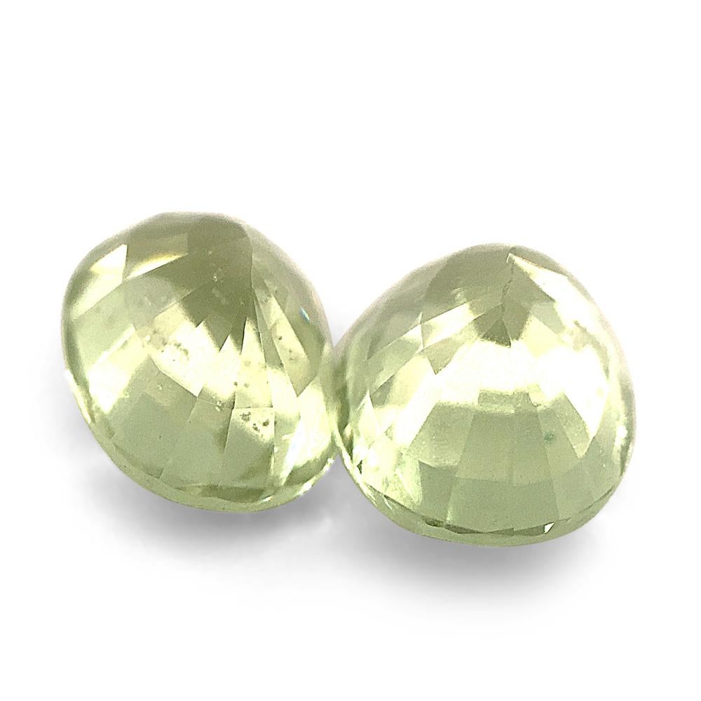 5.79ct Pair Oval Mint Green Garnet from Merelani, Tanzania For Sale 8